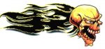 Flaming Skull Decal Sticker 5