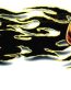 Flaming Skull Decal Sticker 5