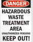 Hazardous Waste Danger Sign 5