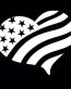 heart flag patriotic die cut flag stickers for cars