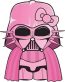 HELLO K PINK DARTH VADER STICKER