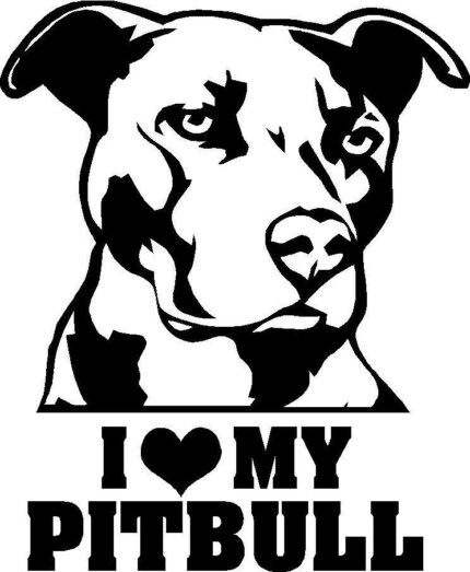 I Love My Pitbull Decal 4