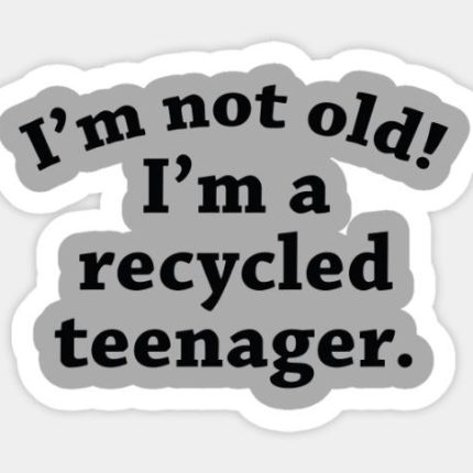 Im not old Recycled Teenager Sticker