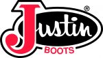 JUSTIN BRANDS BOOTS LOGO COWBOY STICKER