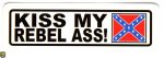 kiss my rebel ass with rebel flag-sticker