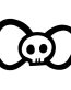 Kitty Kat Bow Punisher Die Cut Vinyl Decal