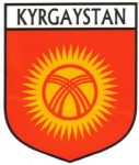 Kyrgaystan Flag Crest Decal Sticker
