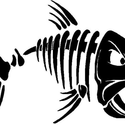 Mad Fish Bones DieCut Decal