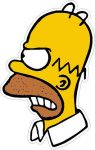 MAD HOMER Simpson Funny Car Sticker