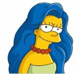 marge with her hair down sticker