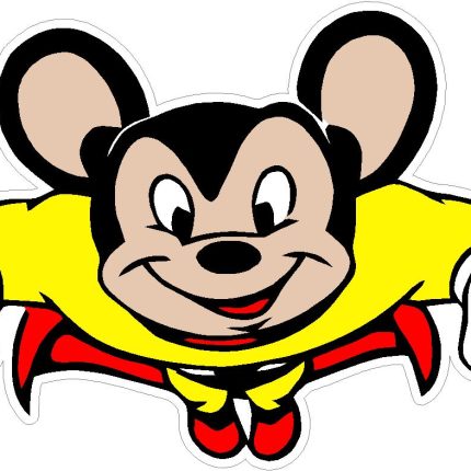 mighty mouse sticker FRONT