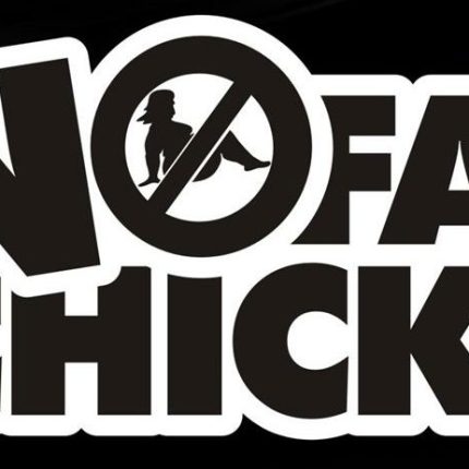 NO FAT CHICKS B&W STICKER