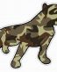 PITBULL STICKER FILLS camo brown