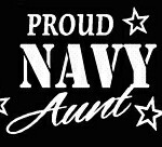 PROUD Military Stickers NAVY AUNT