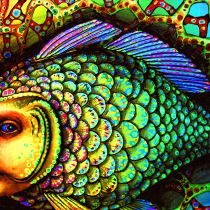 psychedelic animals car window or wall decal 6