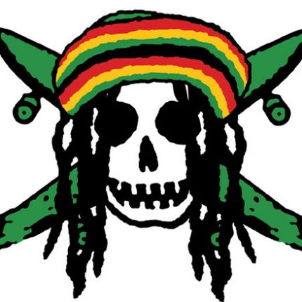 Rasta pirate sticker