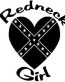 Redneck Love Rebel Flag Girl Die Cut Decal