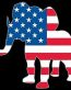 republican party-ELEPHANT FLAG STICKER
