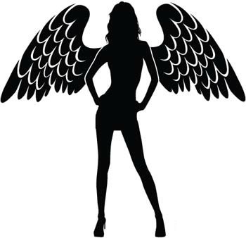 Sexy Lady Angel Decal 2