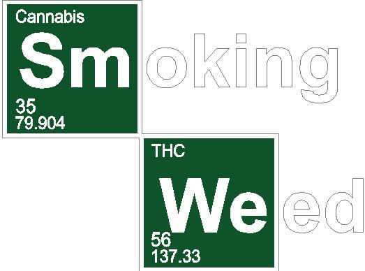 Smoking Weed THC  Decal