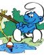 Smurf Fishing Color Decal
