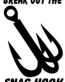 Snag Hook Diecut Fishing Car Sticker