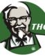 THC KFC funny round weed sticker