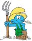 Farmer Smurf Decal