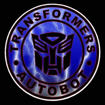 1 BADGE DECAL Lightning Autobot - Circular