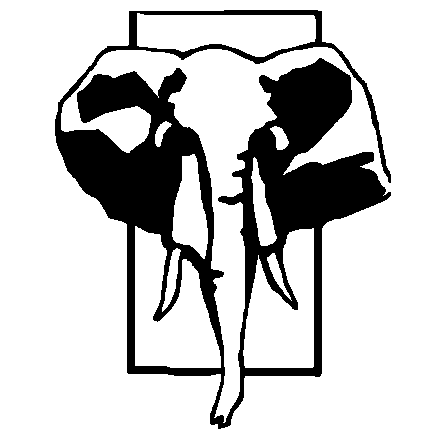 418 Elephant Vinyl Sticker