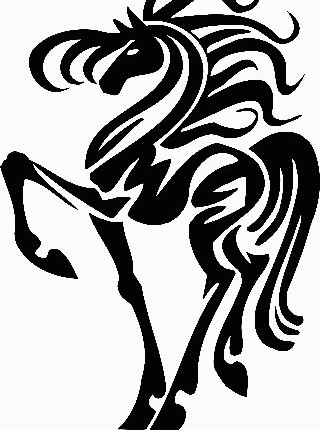 a vinyl horse car or wall decal 13
