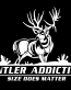 antler addiction deer hunter die cut decal