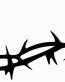 barb wire and cross religion decal LEFT