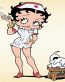 BOGO Betty Boop Nurse With Puppy Sticker