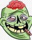 COOL ZOMBIE HEAD STICKER