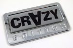 crazy special edition adhesive chrome emblem