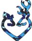 DEER HEART FILLS Blue Camo