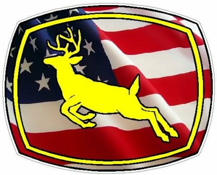 Deer Logo - USA FLAG