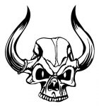 Demon Skull Vinyl Decal