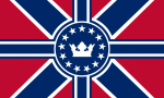 DIXIELAND FLAG STICKER 13 STARS CROWN