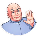 dr evil funny tv show sticker 5