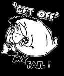 Eeyore Off My Tail 2 Decal Sticker