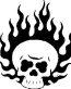 Flame Skull Decal 8