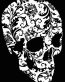 flower pattern skull sticker