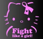 Kitty Kat Fight Like a Girl Sticker