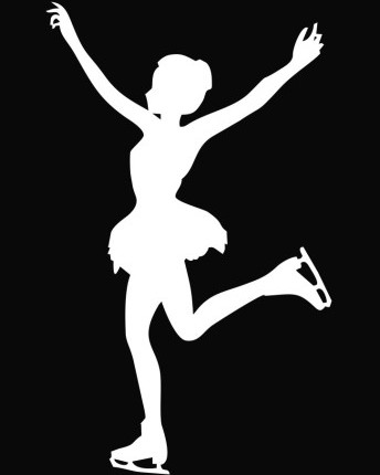 Ice Skating Attitude Spin Logo Die Cut Vinyl Decal Sticker