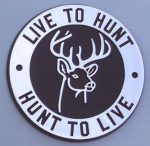 Live to Hunt Chrome Emblem