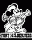 Mickey Fort Wilderness B&W Sticker