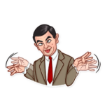 mr bean show funny car sticker 15