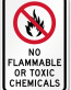 No Flammable Aluminum Sign
